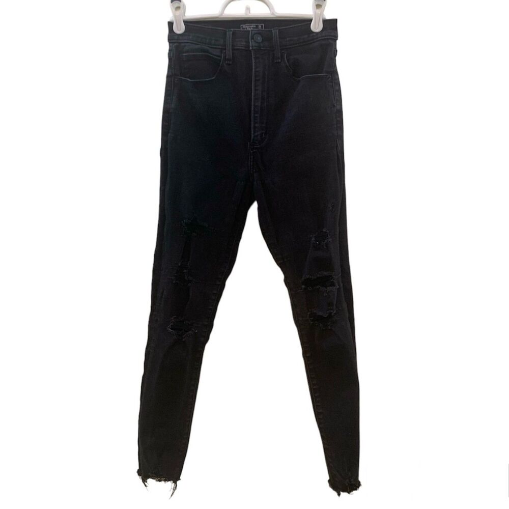 Abercrombie & Fitch Ultra High Rise Super Skinny Ankle Distressed Jeans 26/2
